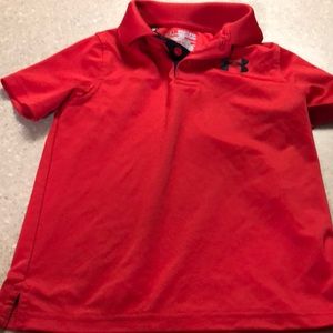 Boys size XS under armour red polo shirt
